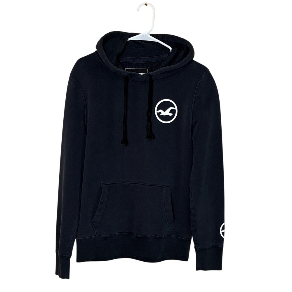 HOLLISTER Men Small Dark‎ Navy Y2K Vintage Sweatshirt Hoodie Pullover